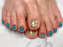 ネイルアトリエルカ(nail atelier LUCA)/W-919 華やかシェルミラーネイル