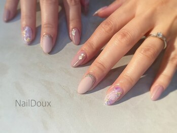 ネイル ドゥ 岡山駅前店(Nail Doux)/ニュアンスピンクネイル