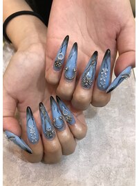 青黒クール系スカルプ