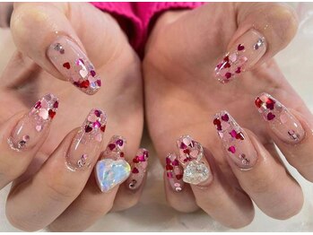 ミイネイル(Me nail)/#バレンタインネイル#ハートホロ