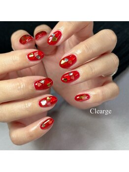 クリアージュ(Clearge)/定額埋め込みハートホロnail