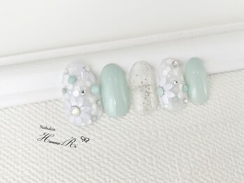 ネイルサロン ハンナ(Nail salon Hanna.Ri)/フラワーグリーンデザイン