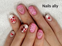 ネイルズアリー 立川店(Nails ally)/ガーリー×ハート×ホロ×春×夏