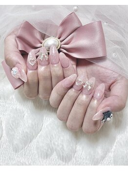 ミニョン(Minyon)/ピンクフラッシュネイル♪