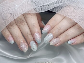 モナートドゥ(Monartdeux)/水色ネイル