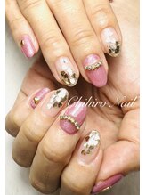 チヒロネイル/ハートホログラムネイル