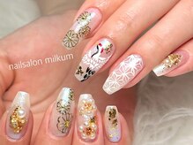 nailsalon milkum/和柄アート