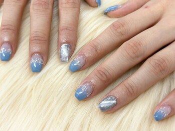 ディーネイル 池袋(D-nail)/【森】マグネット×グラデネイル
