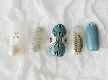 ネイリシャス(NAILICIOUS)/アラベスクボタニカル柄ネイル