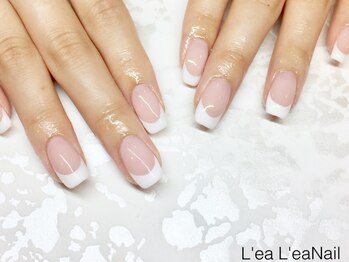 レアレアネイル(Lealeanail)/【パラジェル】シンプルフレンチ