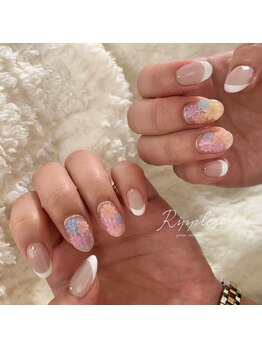 リップルズ(Ripples)/春のフレンチネイル