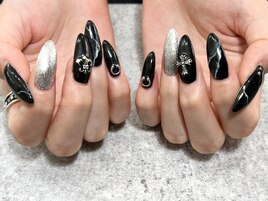 シルバーアクセサリーネイル