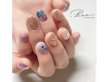 ドットビー(.Bee)/和柄成人式ネイル