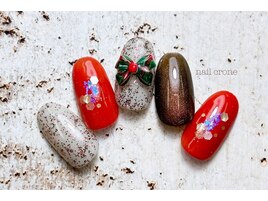 クリスマスリボンネイル