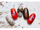 クリスマスリボンネイル