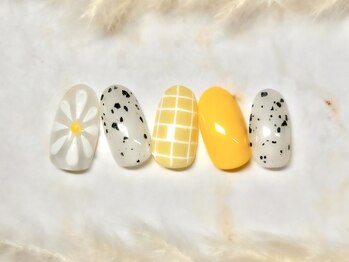 ネウィ ネイル 銀座(newi nail)/パラジェル　花柄ネイル