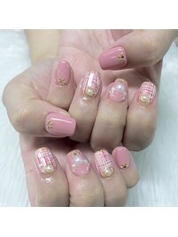 ピンクツイードネイル！