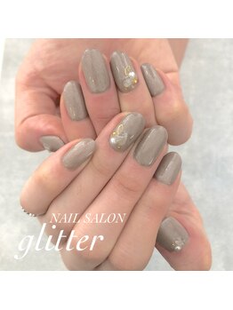 ネイルサロン グリッター(NAIL SALON glitter)/シンプルワンカラーネイル