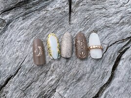 春ネイル 手書きアート