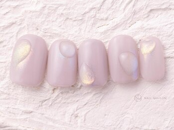 ネイルメゾン 渋谷店(NAIL MAISON)/ミラーぷっくり水滴¥4800