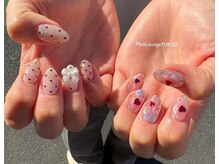 プルースラウンジ トウキョウ(Plus Lounge TOKYO)/ハートちぐはぐネイル♪