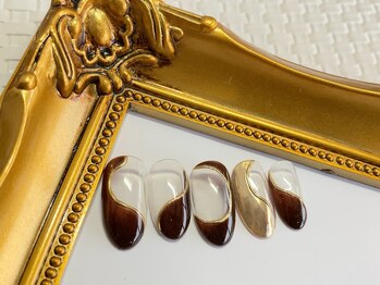 グリッター(GLITTER)/変形フレンチ