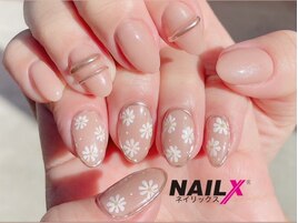 フラワー×リングネイル