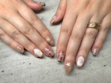 ネイルサロン ジョアアンジェ 天王寺店(joie ange)/ツイードネイル　クリスマス