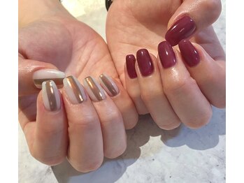 キュアーズ ネイル(CURES NAIL)/部分ミラーネイル☆