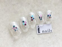 アイネイルズ 池袋店(I-nails)/クリアラメチークネイル