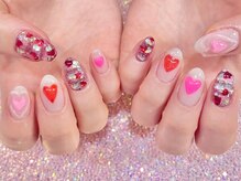ミイネイル(Me nail)/#バレンタイン#ぷくぷくハート