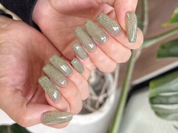 長さだしXフラッシュネイル