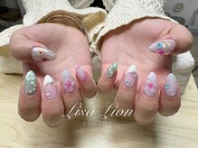 リサライオン(Lisa Lion)/持ち込みデザイン☆押し花ネイル