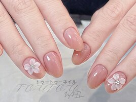 フラワーxベージュ