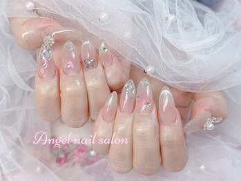 エンジェルネイルサロン(Angel nail salon)/ミラーXマグフレンチXストーン