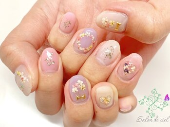 サロンドシエル(salon de ciel)/押し花ネイル