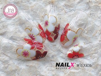 ネイリックス 栄ガスビル(NAILX)/手描きフラワー☆