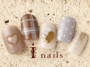 アイネイルズ 町田店(I nails)/ぷっくりハートチェック10480円