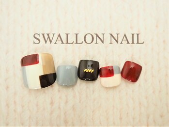 スワロンネイル(SWALLON NAIL)/2019冬フット定額ネイル