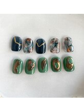 プリュネ(Prune)/ブルー/グリーン・nuance