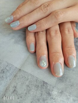 朱花 プルバイシュカ(fle by 朱花)/シアーグリーン×シェル