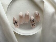 ネイル スパ ココプラス(Nail spa Cocoplus)/マググラデーション×リボン