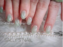 さりぃず ねぃる(SALLY’S NAIL)の雰囲気（まるでヒスイのようなキャッツアイにしたマグネットネイル♪可憐）