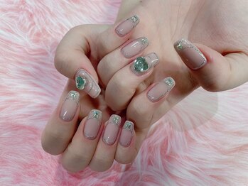 ネイルアンドアイラッシュサロン エスポアール(nail&eyelash salon espoir)/囲みフレンチ　75分コース