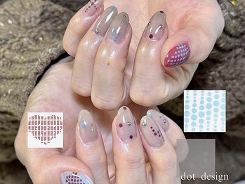 バレンタインネイル