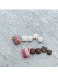マドラスチェックネイル