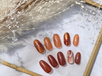 アイミーモア 国立店(aimer more)/ニュアンス/カフェラテネイル