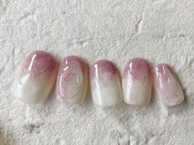 アイネイルズ 梅田店(I nails)/ピンクホワイト塗りかけ¥7700