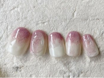 アイネイルズ 梅田店(I nails)/ピンクホワイト塗りかけ¥7700