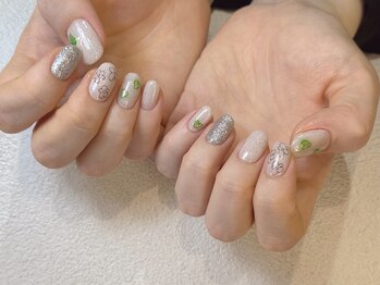 オーク 戸塚(OAK)/フラワーハート 落書きネイル